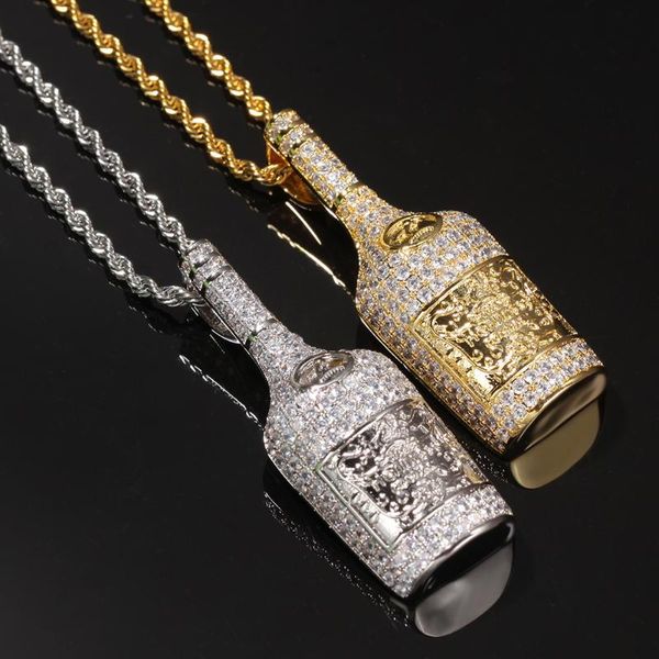 bangle hip hop micro inlaid zircon bottle pendant hiphop trendy fashion necklace, Black
bangle hip hop micro inlaid zircon bottle pendant hiphop trendy fashion necklace, Black