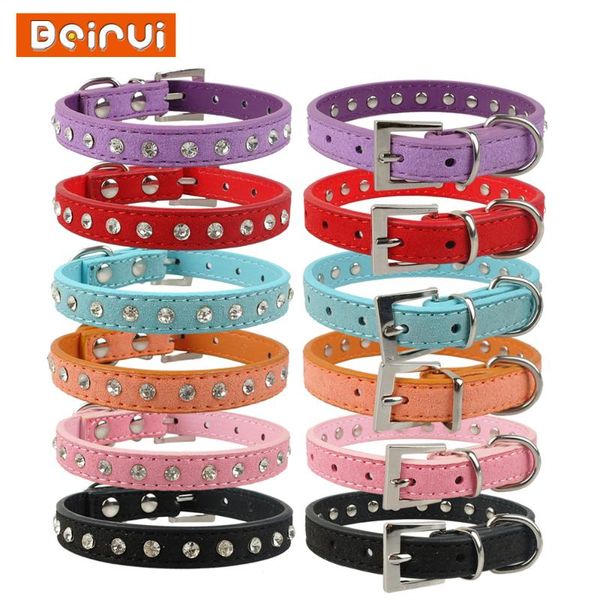 20pcs/lot clear rhinestones dog collar wholesale padded soft suede leather dogs cat collars for small medium pets six colors & leashes
20pcs/lot clear rhinestones dog collar wholesale padded soft suede leather dogs cat collars for small medium pets six colors & leashes