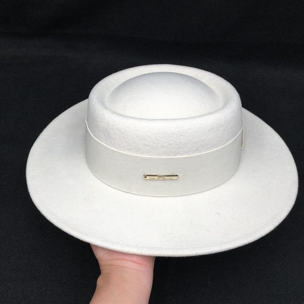 stingy brim hats winter white bump about wool felt hat for women flat along the fashion elegant ins tide fedora, Blue;gray
stingy brim hats winter white bump about wool felt hat for women flat along the fashion elegant ins tide fedora, Blue;gray