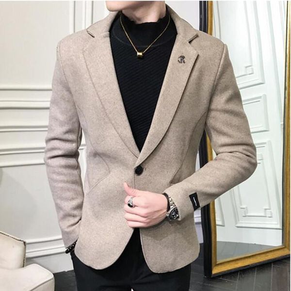 men's suits & blazers 2021 brand clothing blazrs autumn men wool and velvet small suit korean version of slim solid color jacket plus s, White;black
men's suits & blazers 2021 brand clothing blazrs autumn men wool and velvet small suit korean version of slim solid color jacket plus s, White;black