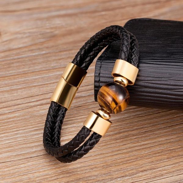 charm bracelets yishucha trendy genuine leather bracelet round natural stone for women men tiger eye beads jewelry bangles, Golden;silver
charm bracelets yishucha trendy genuine leather bracelet round natural stone for women men tiger eye beads jewelry bangles, Golden;silver