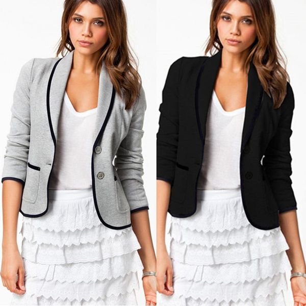 women's suits & blazers women solid casual blazer coat spring autumn fashion long sleeve jackets female elegant splicing business overc, White;black
women's suits & blazers women solid casual blazer coat spring autumn fashion long sleeve jackets female elegant splicing business overc, White;black