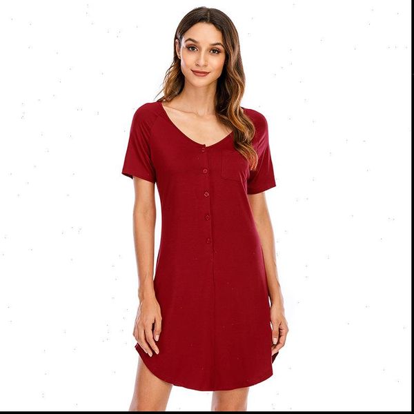 night dress nightgown short women sleepwear sleeve sleepshirts nightdress nightie nighty for ladies, Black;red
night dress nightgown short women sleepwear sleeve sleepshirts nightdress nightie nighty for ladies, Black;red