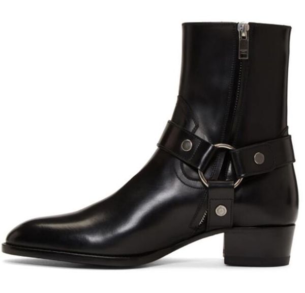 genuine leather wyatt harness boots shoes zipper inside fashion men martin boot biker booties plus size euro 38-46, Black
genuine leather wyatt harness boots shoes zipper inside fashion men martin boot biker booties plus size euro 38-46, Black
