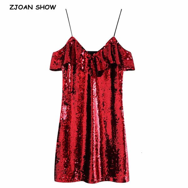 casual dresses spliced bright sequins spaghetti strap dress patchwork ruffles v neck off shoulder mini short party r2fb, Black;gray
casual dresses spliced bright sequins spaghetti strap dress patchwork ruffles v neck off shoulder mini short party r2fb, Black;gray
