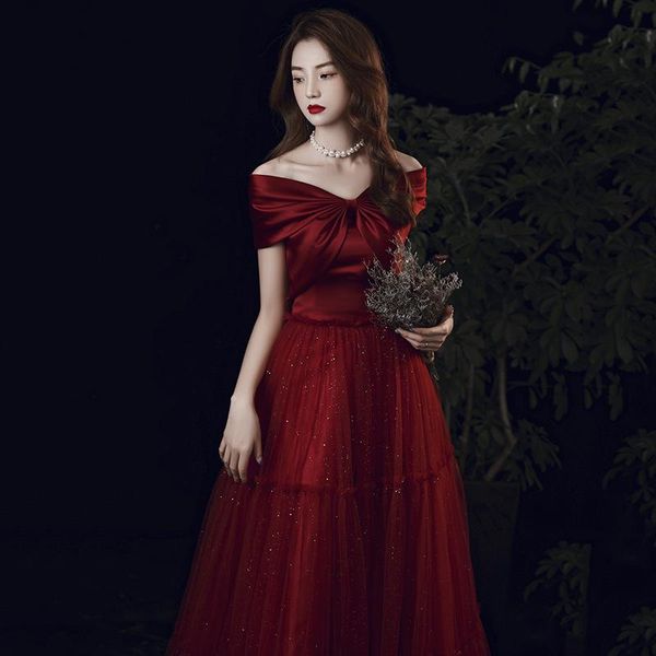 ethnic clothing pleated mesh lady cheongsam slash neck burgundy bowknot evening party dress vintage bling sequins maxi qipao fairy vest, Red
ethnic clothing pleated mesh lady cheongsam slash neck burgundy bowknot evening party dress vintage bling sequins maxi qipao fairy vest, Red