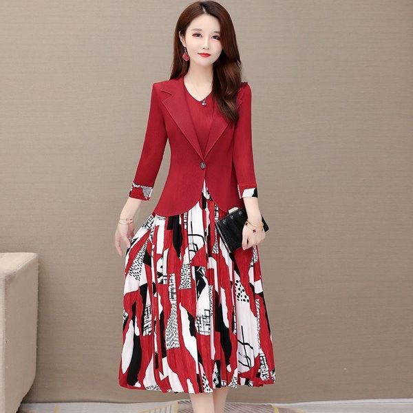 women's tracksuits office lady two piece sets women outfit fashion 3/4 sleeve blazer and sleeveless spliced print pleated dress suits s, Gray
women's tracksuits office lady two piece sets women outfit fashion 3/4 sleeve blazer and sleeveless spliced print pleated dress suits s, Gray