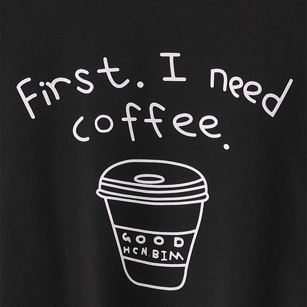 women's hoodies & sweatshirts letter print first i need coffee women autumn fashion long sleeve casual cropped sweatshirt pullover sale, Black
women's hoodies & sweatshirts letter print first i need coffee women autumn fashion long sleeve casual cropped sweatshirt pullover sale, Black
