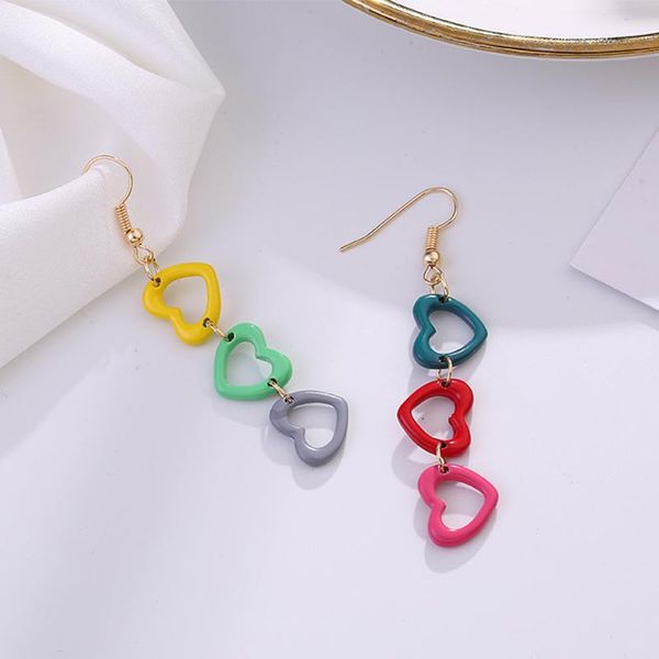 fashion colour heart-shaped pendant earrings creative cute women's party charm accessories romantic girl jewelry gift dangle & chandeli, Silver
fashion colour heart-shaped pendant earrings creative cute women's party charm accessories romantic girl jewelry gift dangle & chandeli, Silver
