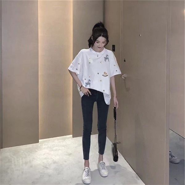 loose 21ss spring summer fashion ce new embroidery unicorn short sleeve t-shirt for men and women, Gray
loose 21ss spring summer fashion ce new embroidery unicorn short sleeve t-shirt for men and women, Gray