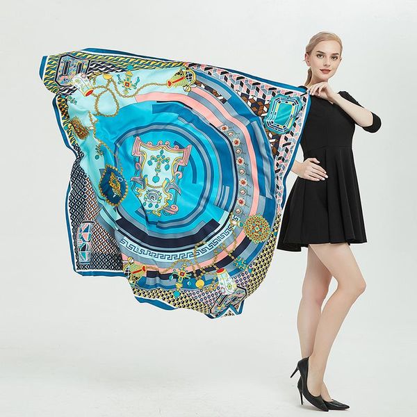 scarves women silk scarf fashion foulard satin shawl scarfs big size 130*130cm square hair head bandana pashmina, Blue;gray
scarves women silk scarf fashion foulard satin shawl scarfs big size 130*130cm square hair head bandana pashmina, Blue;gray