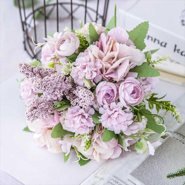 decorative flowers & wreaths 1 bouquet artificial silk rose wheat bride flower fake dandelion hydrangea for wedding party home decoration
decorative flowers & wreaths 1 bouquet artificial silk rose wheat bride flower fake dandelion hydrangea for wedding party home decoration