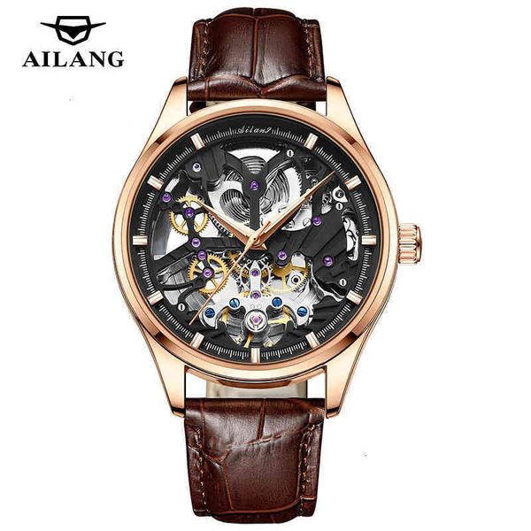 case clocks classic rose gold male skeleton automatic mechanical brown leather hollow new 2021, Slivery;brown
case clocks classic rose gold male skeleton automatic mechanical brown leather hollow new 2021, Slivery;brown