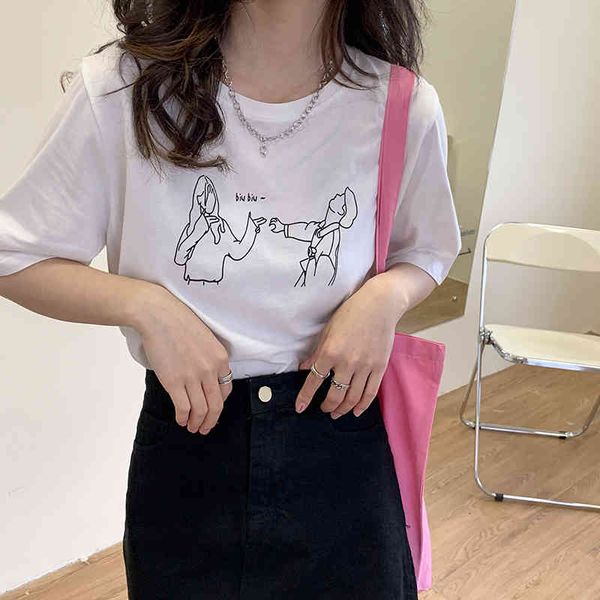 women's polos short sleeves brief minimalist slim femme printed 2021 summer tee loose all match basic girls fashion t-shirts 9tm8, White
women's polos short sleeves brief minimalist slim femme printed 2021 summer tee loose all match basic girls fashion t-shirts 9tm8, White