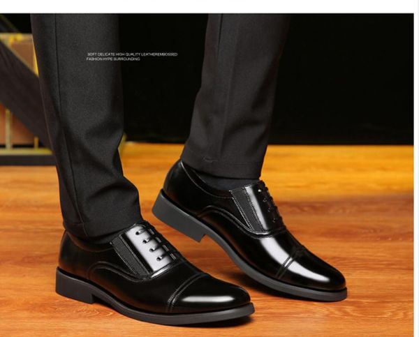 men's shoes spring and autumn low heel round head @123, Black