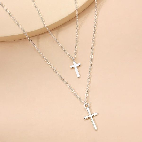 chains necklace women double cross necklaces woman jewelry ladies design pendant silver color trendy party zinc alloy naszyjnik
chains necklace women double cross necklaces woman jewelry ladies design pendant silver color trendy party zinc alloy naszyjnik