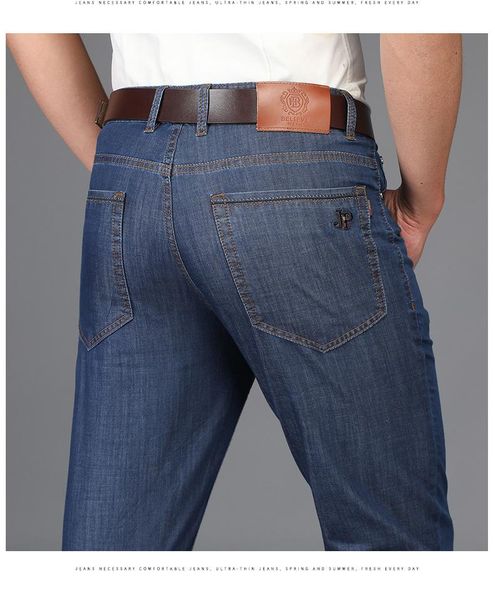 men's jeans k5238 -2021 summer business loose straight tube pants tencel fabric casual, Blue
men's jeans k5238 -2021 summer business loose straight tube pants tencel fabric casual, Blue