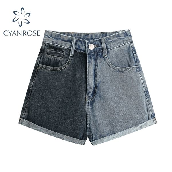summer patchwork jean shorts women wide leg fashion vintage streetwear casual high waist straight denim female 210515, White;black
summer patchwork jean shorts women wide leg fashion vintage streetwear casual high waist straight denim female 210515, White;black
