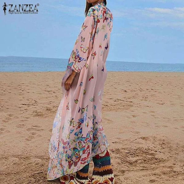 women's blouses & shirts zanzea bohemian butterfly printed beach cardigan kimono women summer casual long sleeve loose floral shirt blu, White
women's blouses & shirts zanzea bohemian butterfly printed beach cardigan kimono women summer casual long sleeve loose floral shirt blu, White