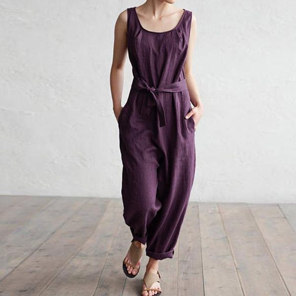 women's jumpsuits & rompers sleeveless vest elegant high waist belt cotton casual panty length round neck leisure bodysuits n, Black;white
women's jumpsuits & rompers sleeveless vest elegant high waist belt cotton casual panty length round neck leisure bodysuits n, Black;white