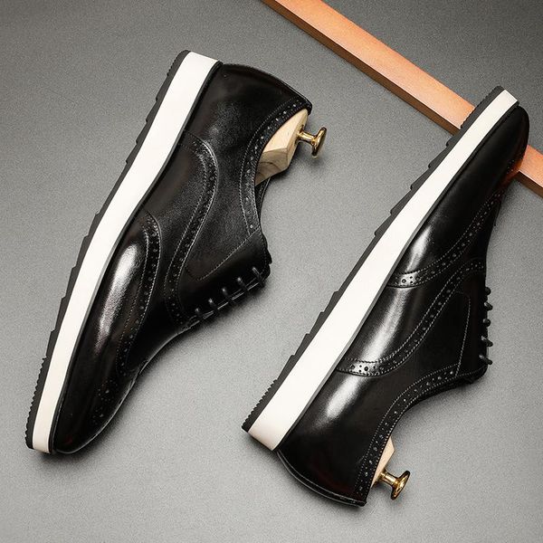 wingtip leather platform oxford shoes pointed toe lace-up oxfords dress brogues wedding, Black
wingtip leather platform oxford shoes pointed toe lace-up oxfords dress brogues wedding, Black