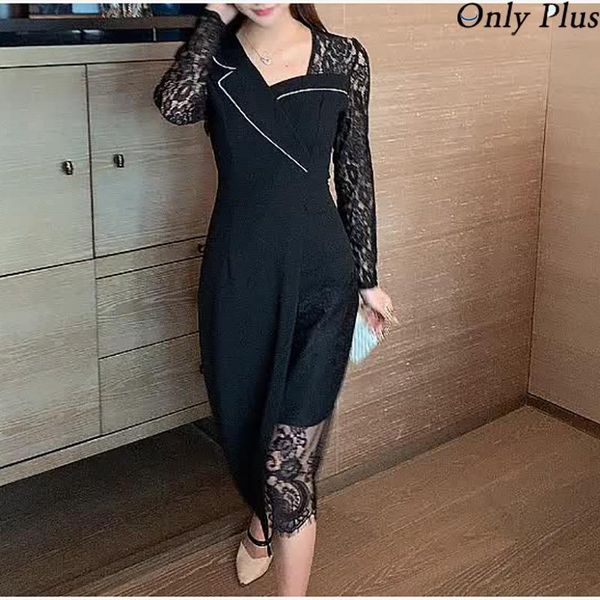 casual dresses only plus autumn fashion lace patchwork bodycon dress all-match black asymmetrical party holiday date vestidos, Black;gray
casual dresses only plus autumn fashion lace patchwork bodycon dress all-match black asymmetrical party holiday date vestidos, Black;gray