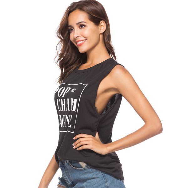 camisoles fashion vest summer versatile loose round neck printed letter women's, Black;white
camisoles fashion vest summer versatile loose round neck printed letter women's, Black;white