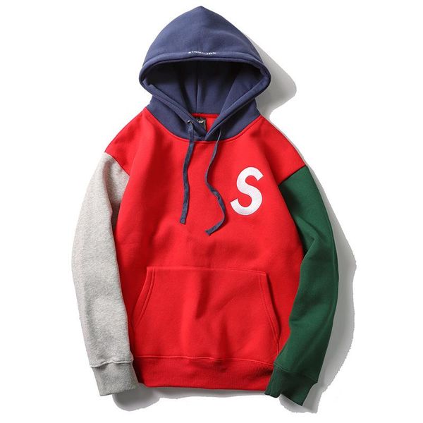 men's hoodies & sweatshirts street hip-hop european and american style ins big s printed color matching men women plus fleece hooded ja, Black
men's hoodies & sweatshirts street hip-hop european and american style ins big s printed color matching men women plus fleece hooded ja, Black