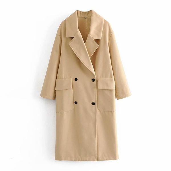women's wool & blends fall 2021 loose casual double breasted profile woolen coat for ladies lapel long sleeve solid color all match war, Black
women's wool & blends fall 2021 loose casual double breasted profile woolen coat for ladies lapel long sleeve solid color all match war, Black