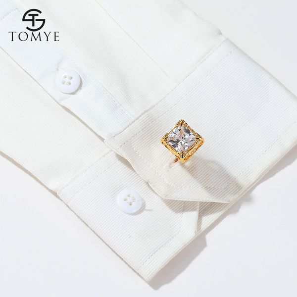cufflinks for men tomye xk20s082 luxury zircon button square wedding cuff links, Silver
cufflinks for men tomye xk20s082 luxury zircon button square wedding cuff links, Silver