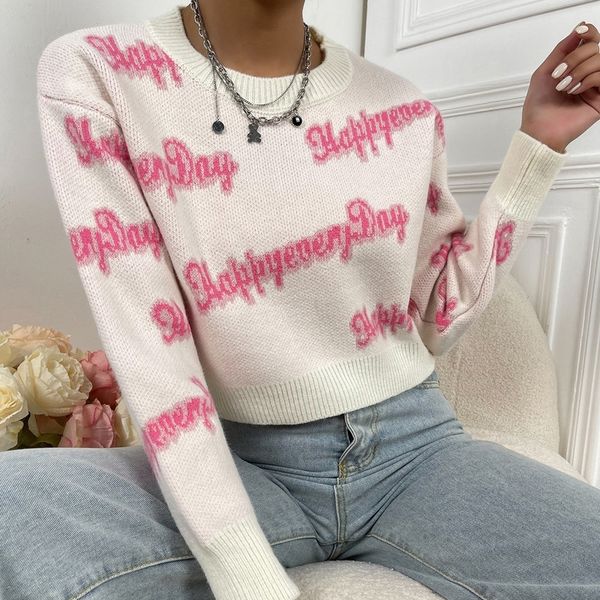2021 new sweater letter fashion long sleeve round neck womens wear, White;black
2021 new sweater letter fashion long sleeve round neck womens wear, White;black
