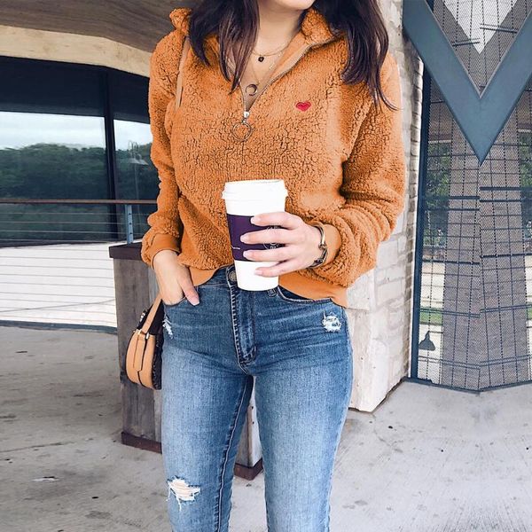 women's hoodies & sweatshirts 2021 autumn winter women fleece coats zipped collar long sleeve casual loose pullover female harajuku, Black
women's hoodies & sweatshirts 2021 autumn winter women fleece coats zipped collar long sleeve casual loose pullover female harajuku, Black
