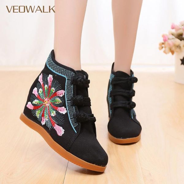 boots veowalk hidden wedge women canvas embroidered booties ladies cotton embroidery high short ankle woman autumn shoes, Black
boots veowalk hidden wedge women canvas embroidered booties ladies cotton embroidery high short ankle woman autumn shoes, Black