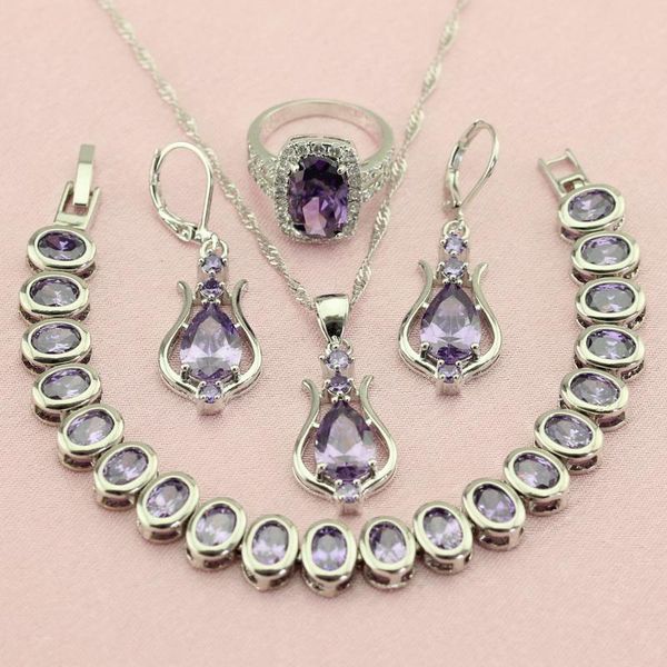 earrings & necklace wpaitkys purple egg create cubic zirconia silver color jewelry sets drop pendant ring for women gift box
earrings & necklace wpaitkys purple egg create cubic zirconia silver color jewelry sets drop pendant ring for women gift box