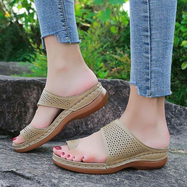slippers summer women high heel platform sandals female fashion open toe buckle strap shoes ladies casual slides, Black
slippers summer women high heel platform sandals female fashion open toe buckle strap shoes ladies casual slides, Black