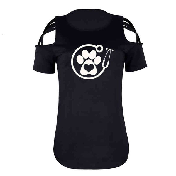 summer women veterinarian slim t-shirts hollow out off shoulder t shirt fashion o-neck short sleeve casual tee top, White
summer women veterinarian slim t-shirts hollow out off shoulder t shirt fashion o-neck short sleeve casual tee top, White