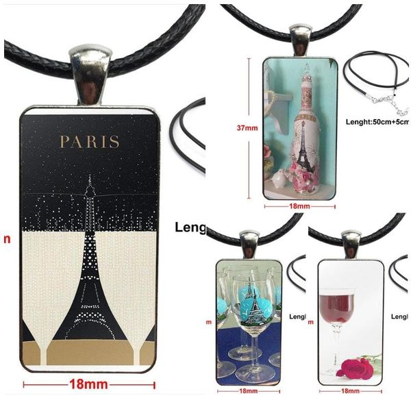 pendant necklaces for women choker glass necklace handmade half rectangle on wine in paris eiffel tower, Silver
pendant necklaces for women choker glass necklace handmade half rectangle on wine in paris eiffel tower, Silver