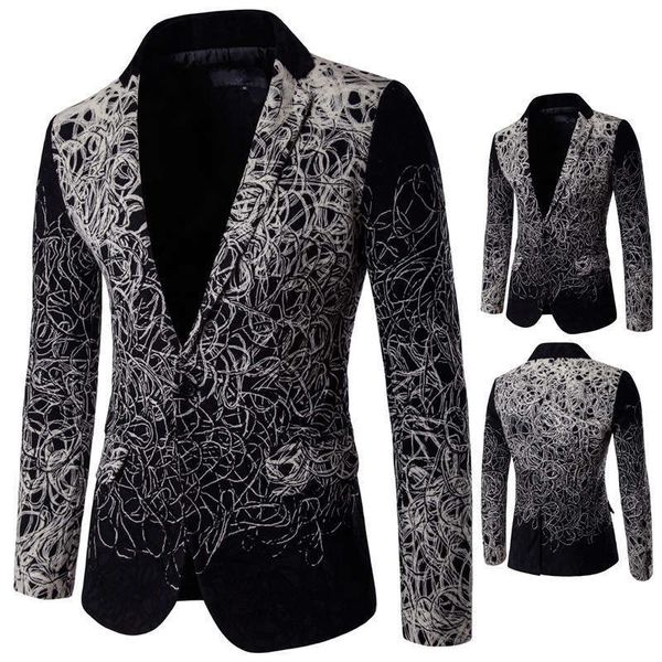 blazers suits & spring and autumn men's plate flower trend single breasted casual suit favorite trendy fashion atmosphere high-end, White;black
blazers suits & spring and autumn men's plate flower trend single breasted casual suit favorite trendy fashion atmosphere high-end, White;black