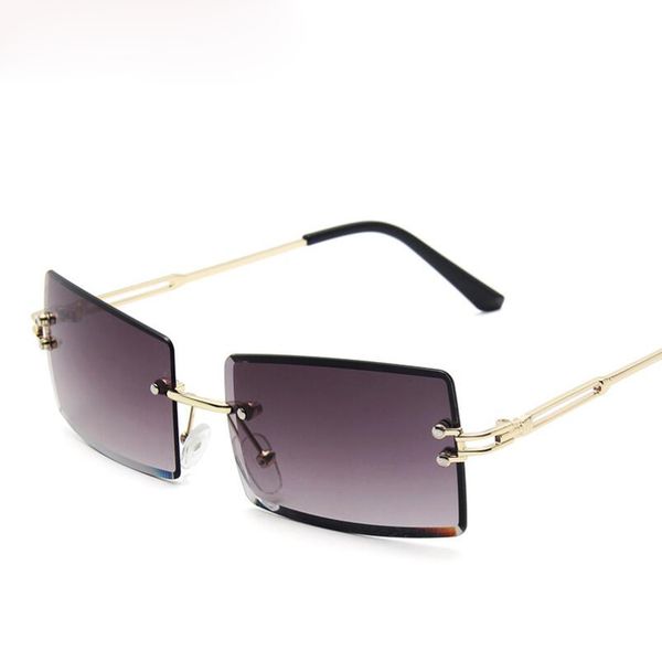 women brand designer sunglasses fashion rimless gradient sun glasses shades cutting lens ladies frameless eyeglasses, White;black
women brand designer sunglasses fashion rimless gradient sun glasses shades cutting lens ladies frameless eyeglasses, White;black