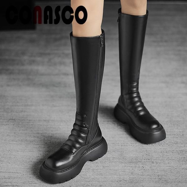 boots conasco fashion women knee high autumn winter warm cow leather causal prom office lady shoes concise elegant woman, Black
boots conasco fashion women knee high autumn winter warm cow leather causal prom office lady shoes concise elegant woman, Black