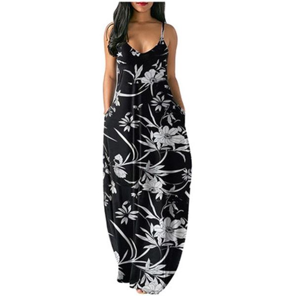 casual dresses fashion women summer dress plus size flowers print v-neck pockets sleeveless vest long party vestidos de mujer, Black;gray
casual dresses fashion women summer dress plus size flowers print v-neck pockets sleeveless vest long party vestidos de mujer, Black;gray