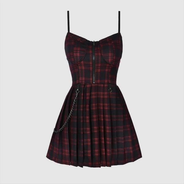qweek goth gothic harajuku plaid women dress punk rave mini slip emo accessories summer sundress fashion, Black;gray
qweek goth gothic harajuku plaid women dress punk rave mini slip emo accessories summer sundress fashion, Black;gray