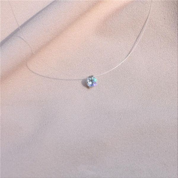 chains female transparent fishing line necklace invisible women rhinestone chain necklaces gift, Silver
chains female transparent fishing line necklace invisible women rhinestone chain necklaces gift, Silver