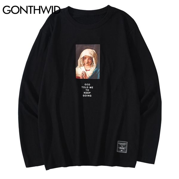 virgin mary print long sleeve cotton tees shirts streetwear mens harajuku hip hop fashion casual tshirts male 210602, White;black
virgin mary print long sleeve cotton tees shirts streetwear mens harajuku hip hop fashion casual tshirts male 210602, White;black