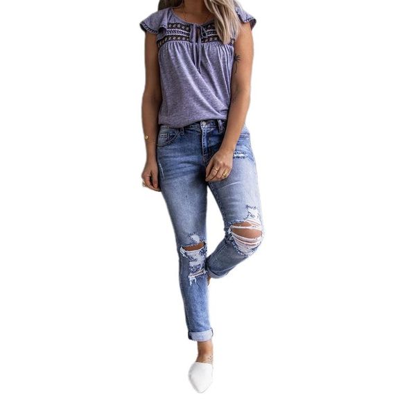 women's jeans fashion women summer korean slim fit high waist ripped straight denim hole trousers blue autumn ladies
women's jeans fashion women summer korean slim fit high waist ripped straight denim hole trousers blue autumn ladies