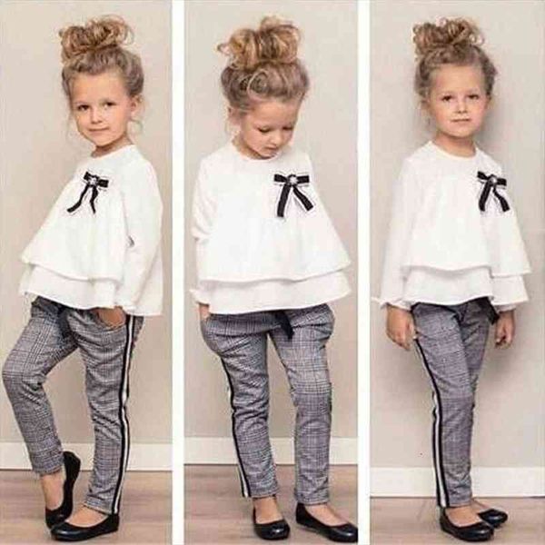 4 childrens sets toddler baby kids girls outfits ruffle t shirt checked pants clothes set girl dress, White
4 childrens sets toddler baby kids girls outfits ruffle t shirt checked pants clothes set girl dress, White