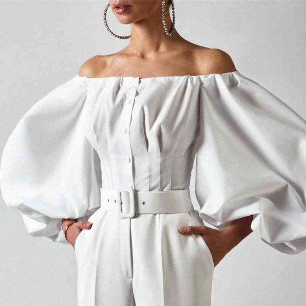 women's blouses & shirts women vintage off shoulder blouse lantern sleeve slash neck cotton shirt 87j4, White
women's blouses & shirts women vintage off shoulder blouse lantern sleeve slash neck cotton shirt 87j4, White