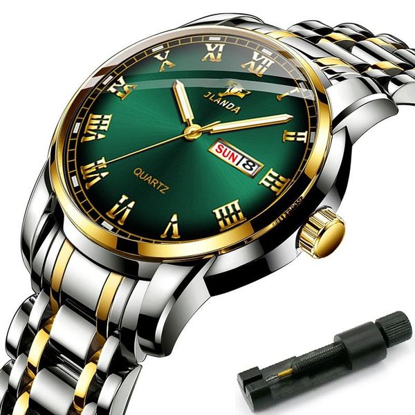 wristwatches watch for men jlanda j6601g quartz date week luminous hands steel waterproof male clock with tool box drop, Slivery;brown
wristwatches watch for men jlanda j6601g quartz date week luminous hands steel waterproof male clock with tool box drop, Slivery;brown