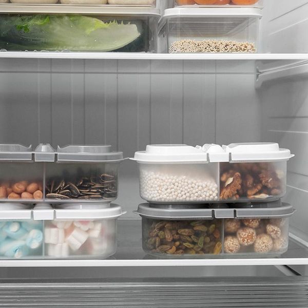 1pcs transparent multifunctional double-compartment storage box kitchen supplies grains sealed with lid pp plastic bottles & jars
1pcs transparent multifunctional double-compartment storage box kitchen supplies grains sealed with lid pp plastic bottles & jars