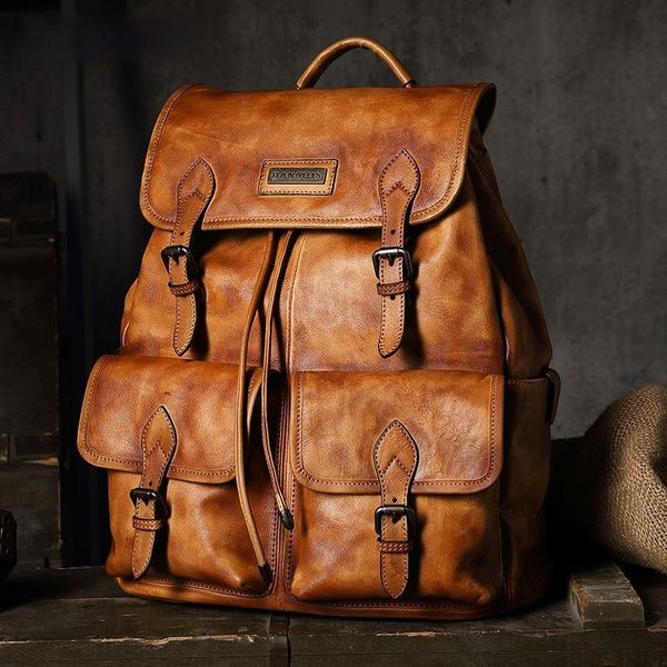 first layer cowhide large capacity handmade backpack travel bag full leather mens genuine bags
first layer cowhide large capacity handmade backpack travel bag full leather mens genuine bags